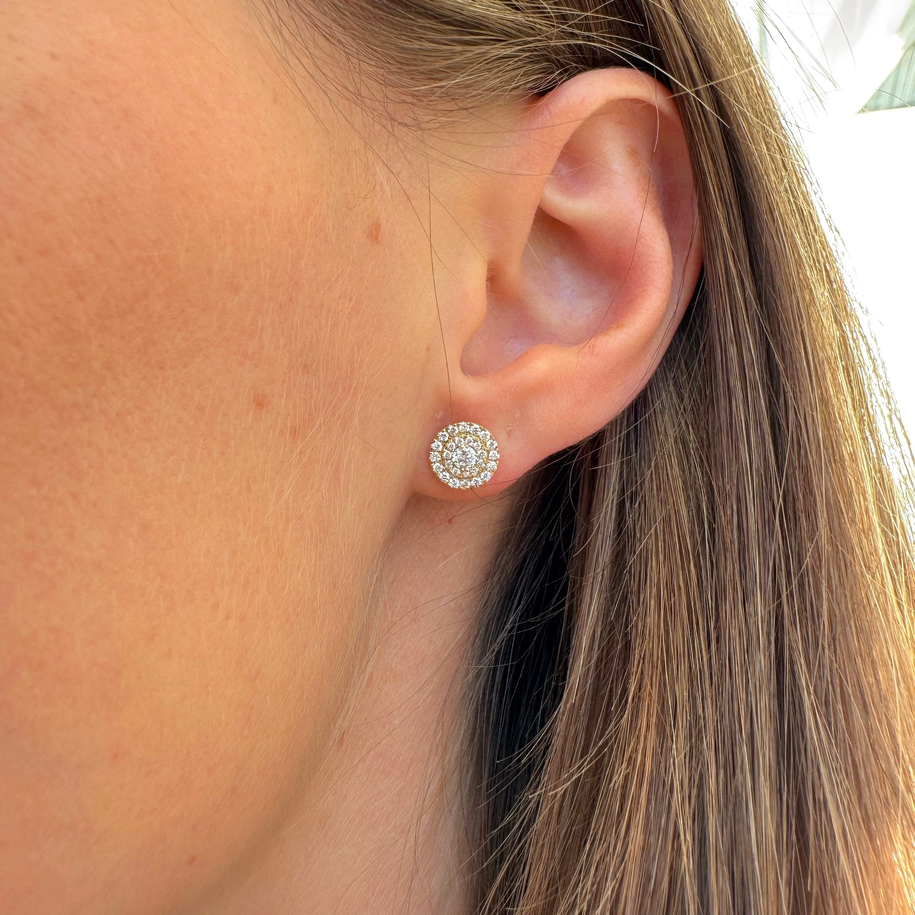 Roset ørestikkere med 0,49 ct. brillanter