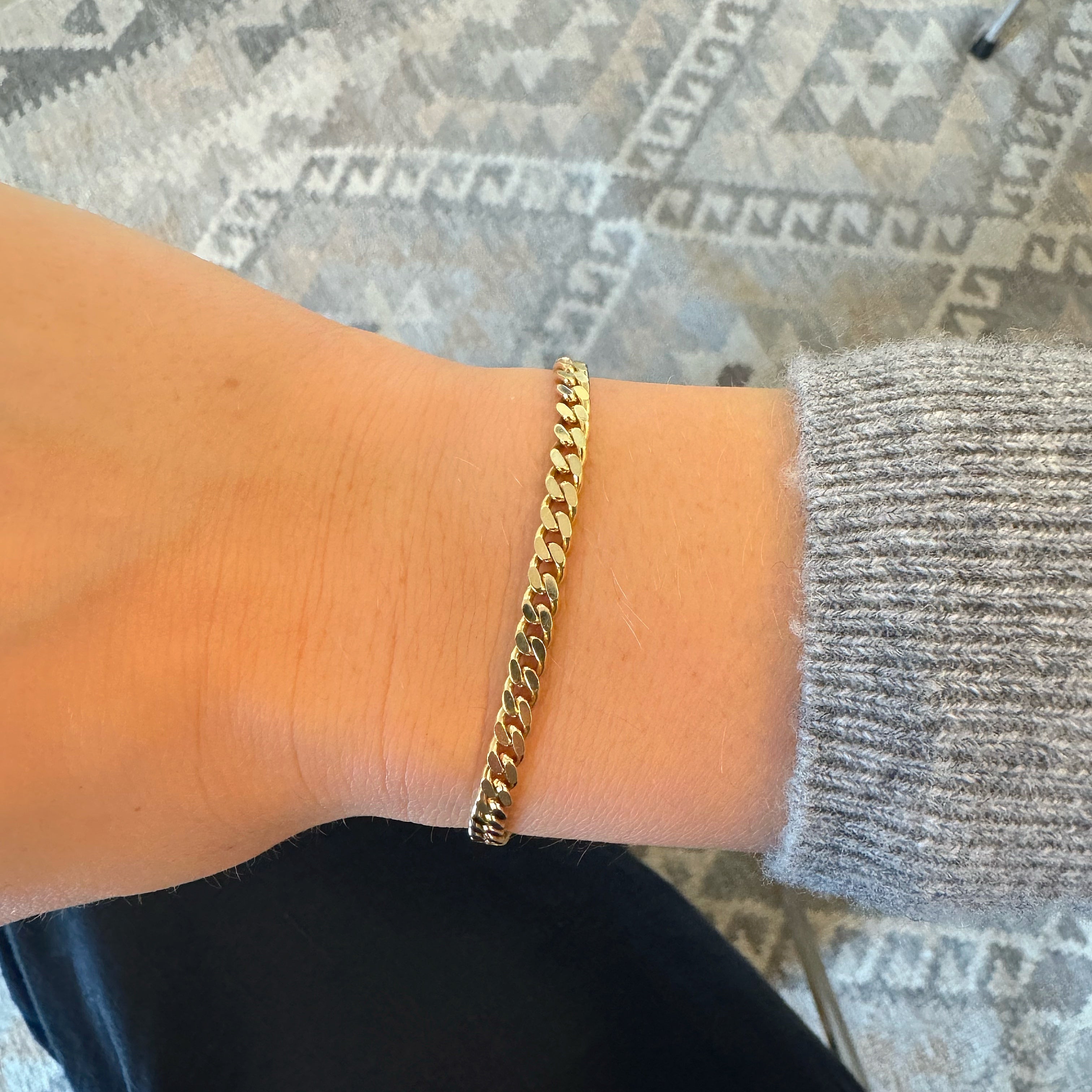 Panser facet armlænke 14 kt. guld