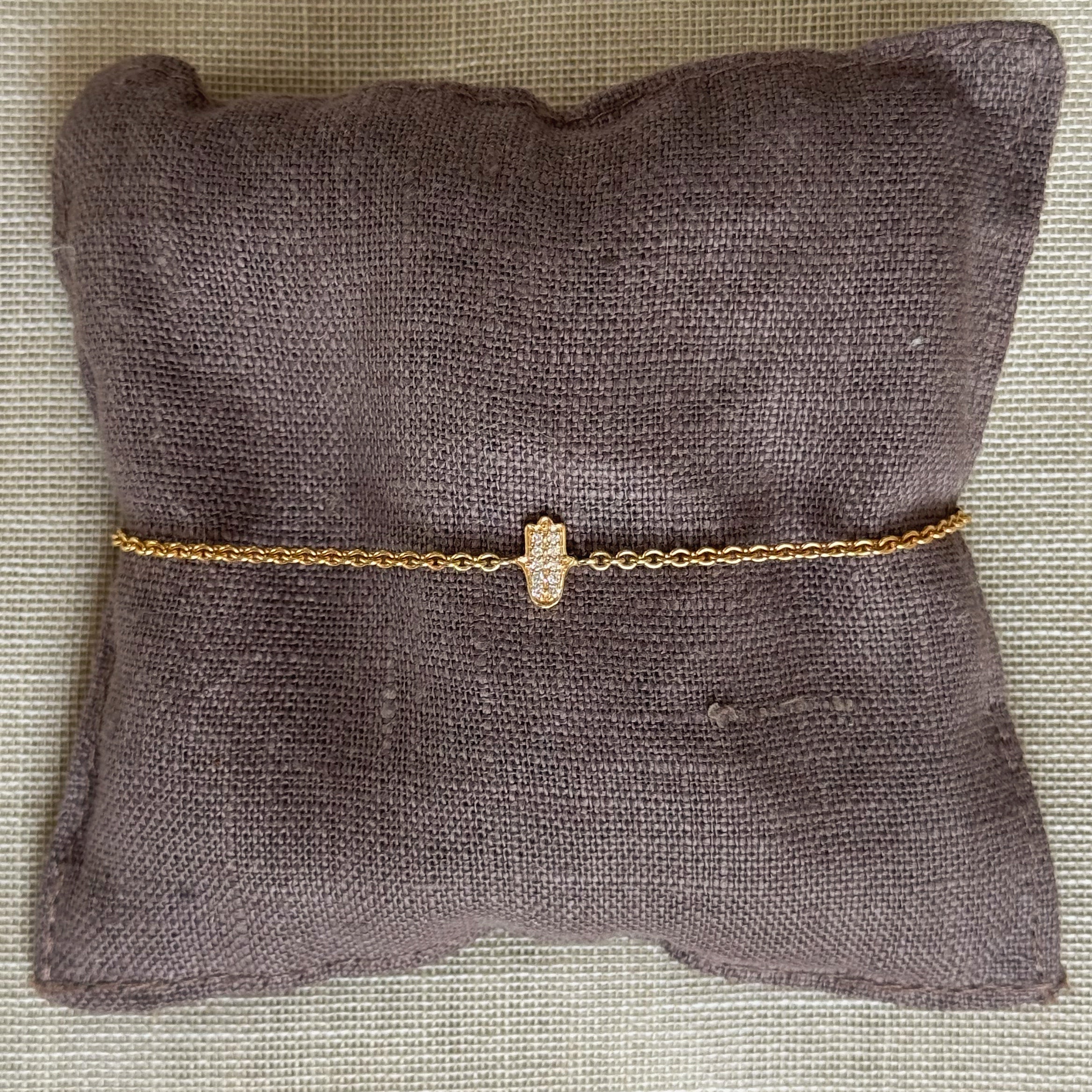 Fatimas hånd armlænke 0,05 ct. brillanter