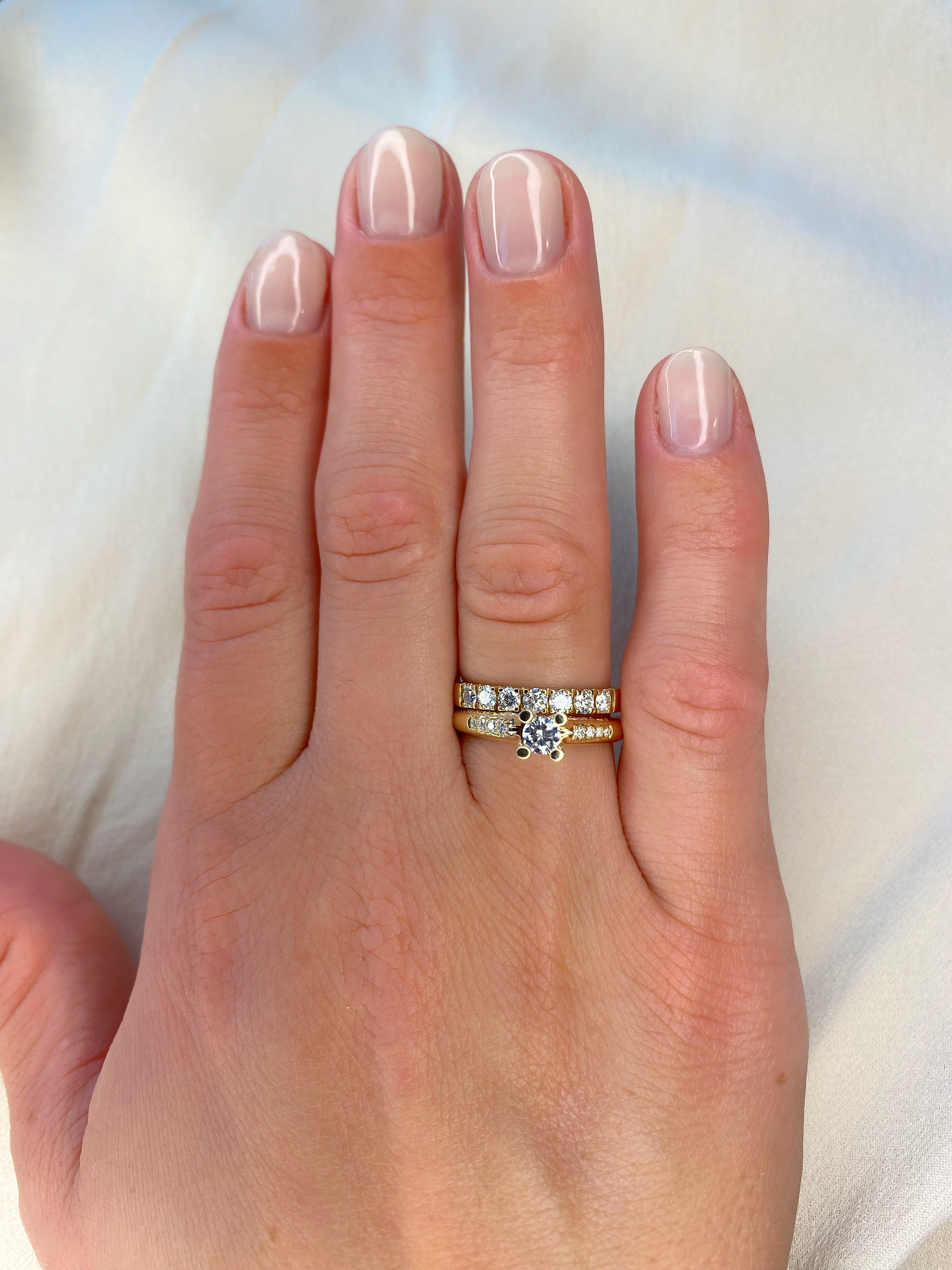 Alliancering med 1-7 sten x 0,05 ct. brillant