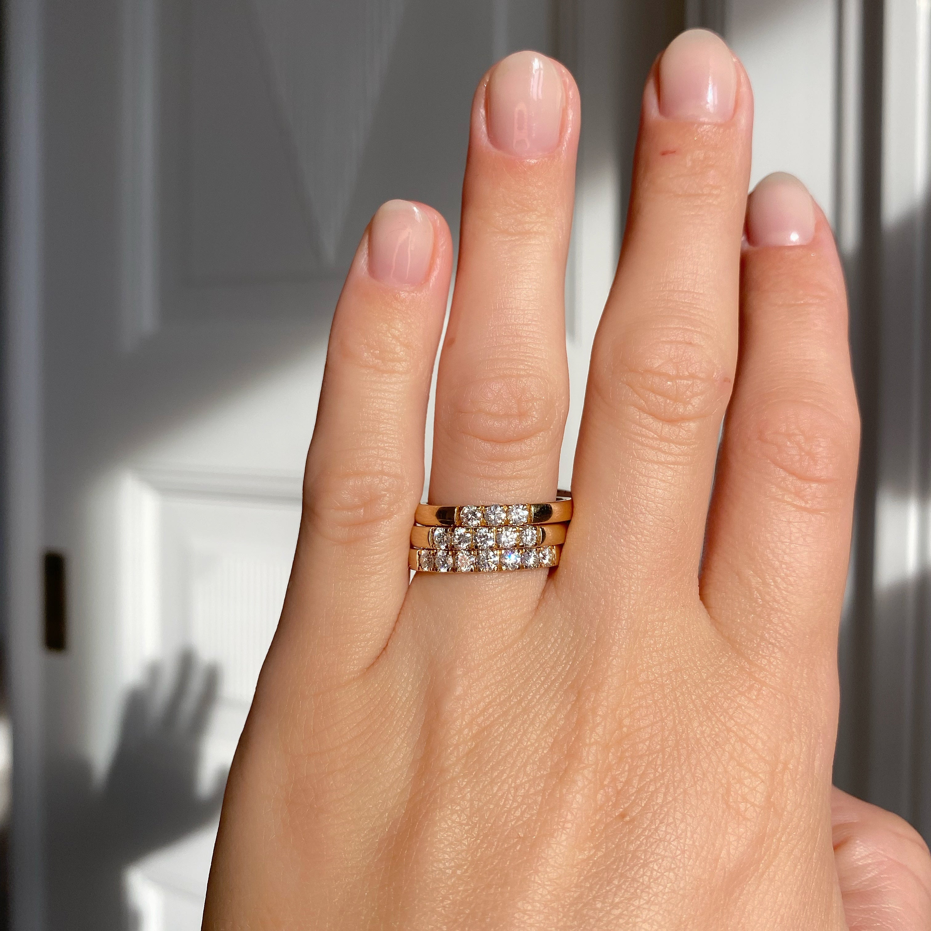 Alliancering med 1-7 sten x 0,05 ct. brillant