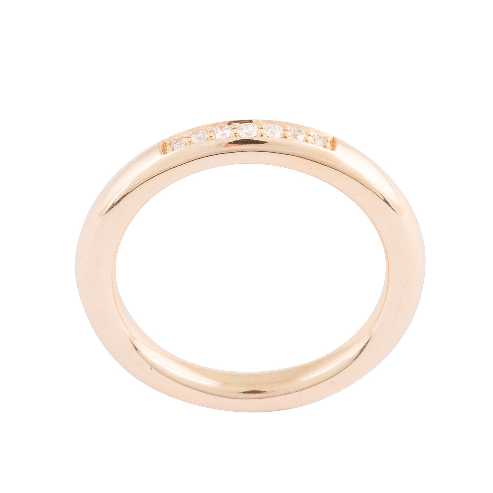 Rund alliancering med 7 diamanter