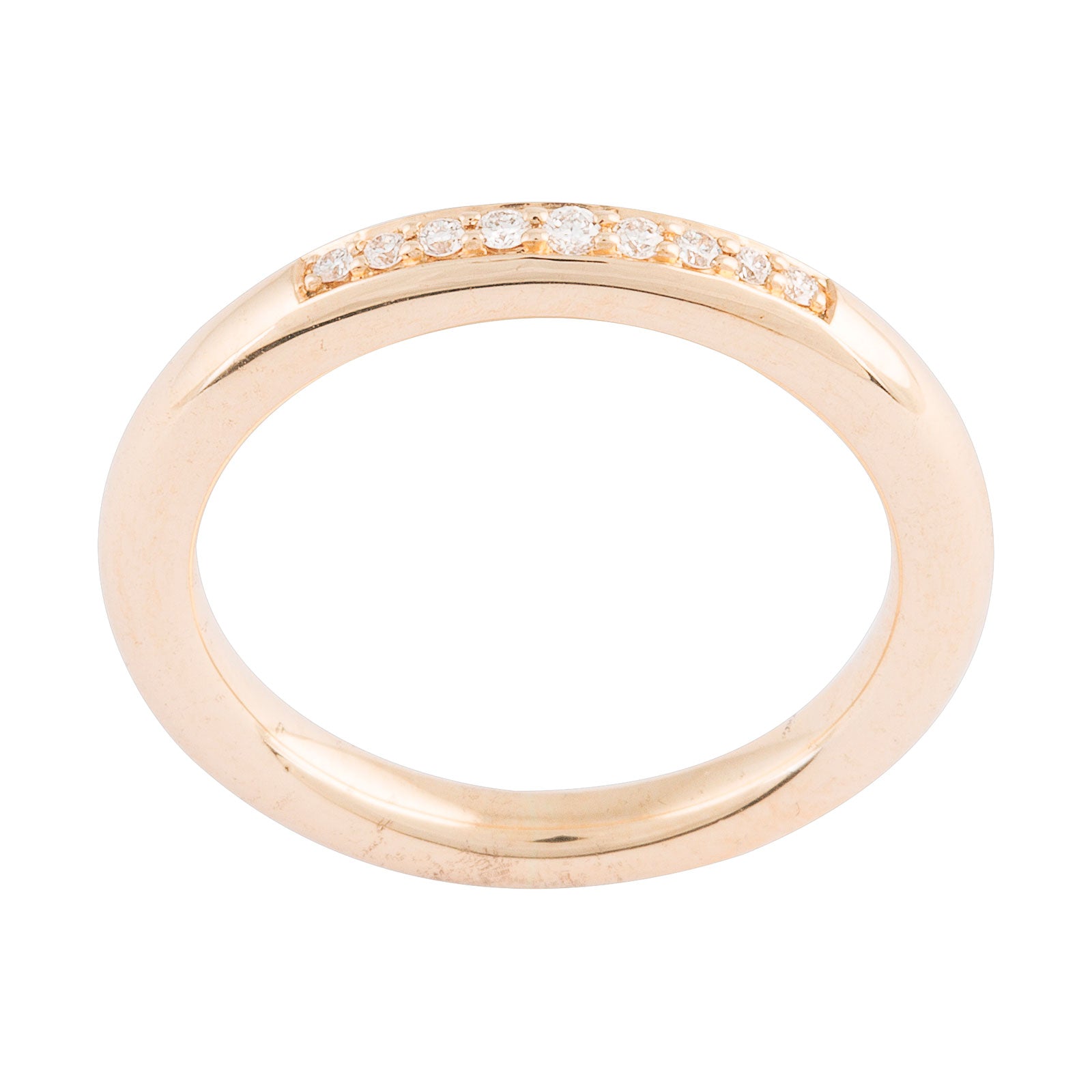 Rund alliancering med 7 diamanter